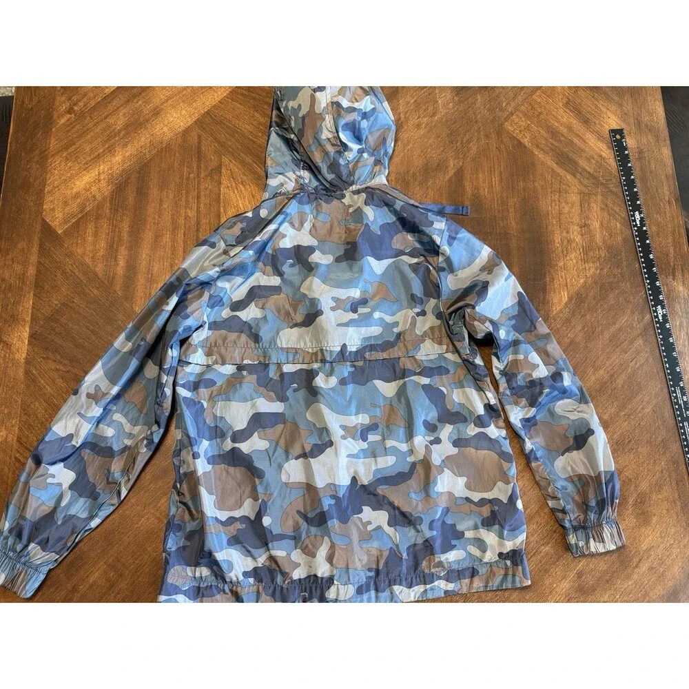 CiSono Originals Blue Camouflage Full Zip Jacket Womens Sz Large Wind Breaker